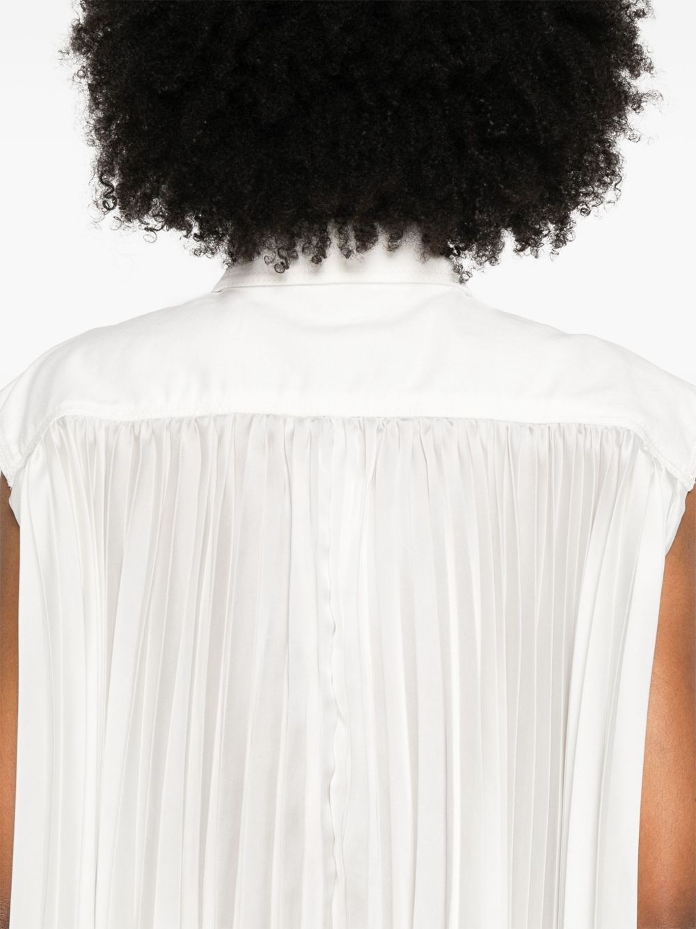 pleat-detailing vest - 5