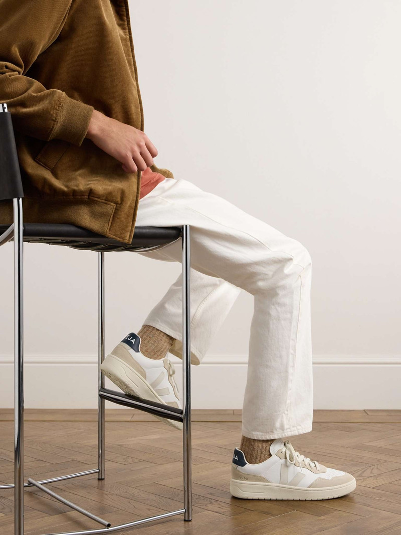 VEJA V-90 Suede and Leather Sneakers outlook