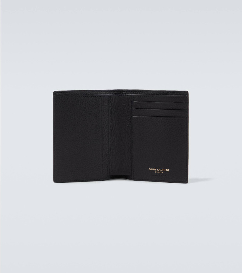 SAINT LAURENT Tiny Cassandre leather bi-fold wallet outlook