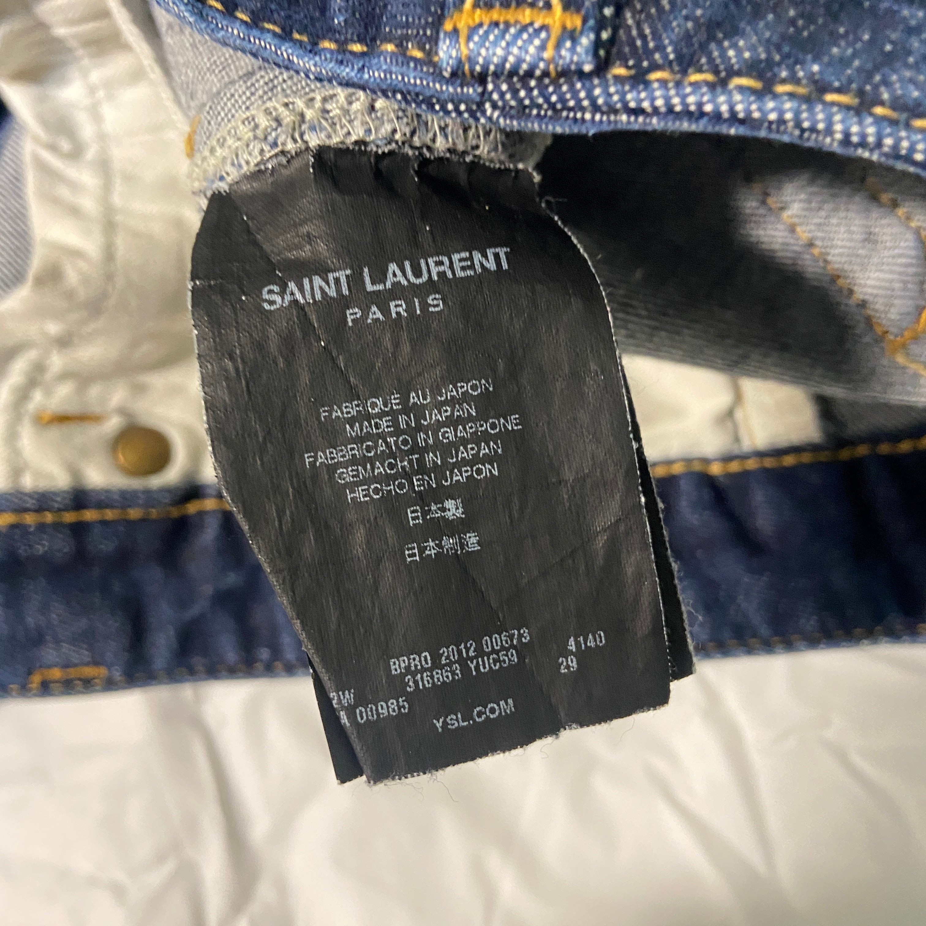 Saint laurent D02 unwashed skinny jeans 29 - 4