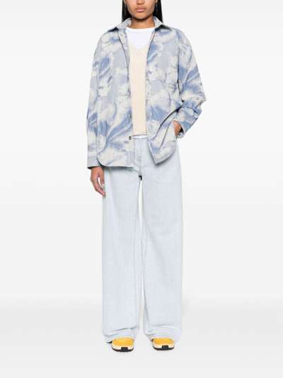 MSGM abstract-pattern print cotton-blend shirt outlook