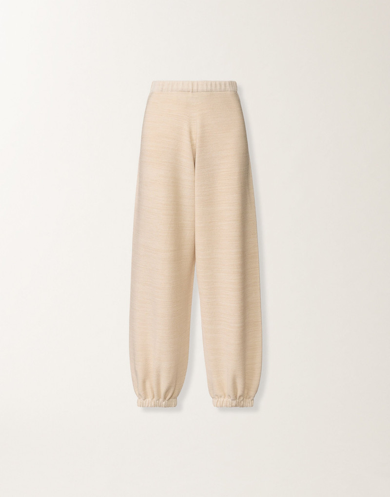 Jogger pants in wool, cotton, and lurex 1
