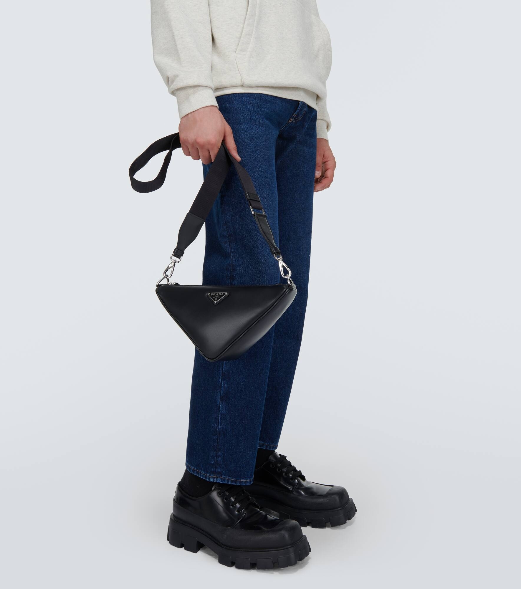 Triangle leather shoulder bag - 2