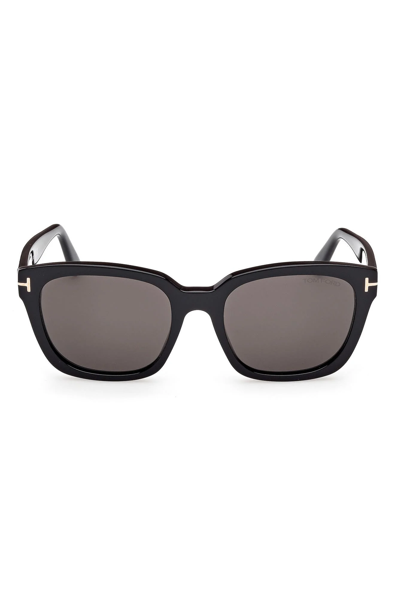 TOM FORD Haylay 53mm Square Sunglasses in Shiny Black Eco /Smoke Lenses at Nordstrom - 1