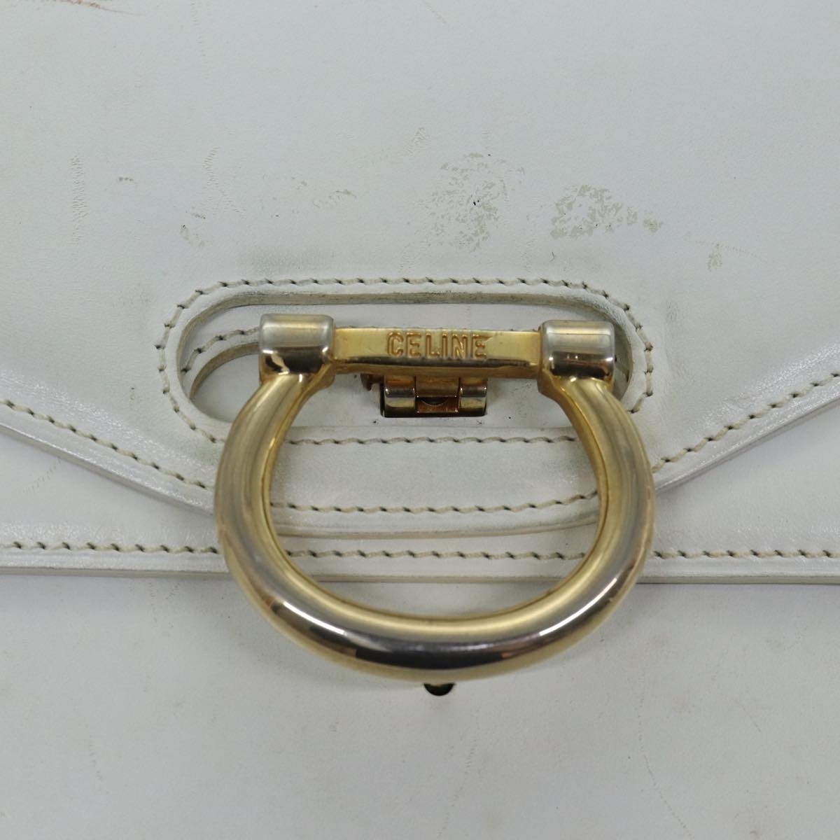CELINE Hand Bag Leather White - 16