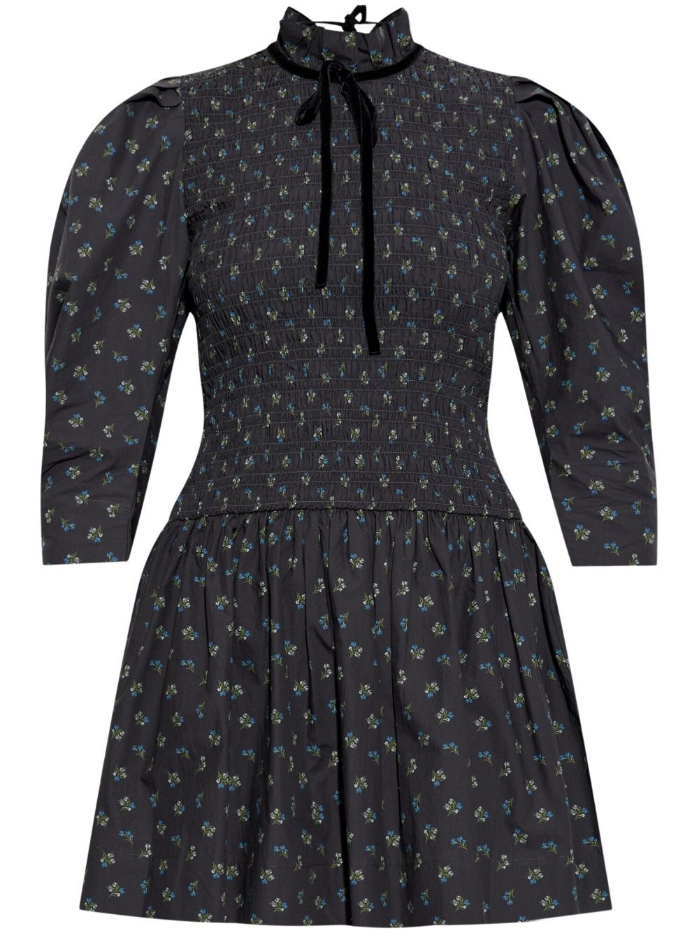 floral-print mini dress - 1