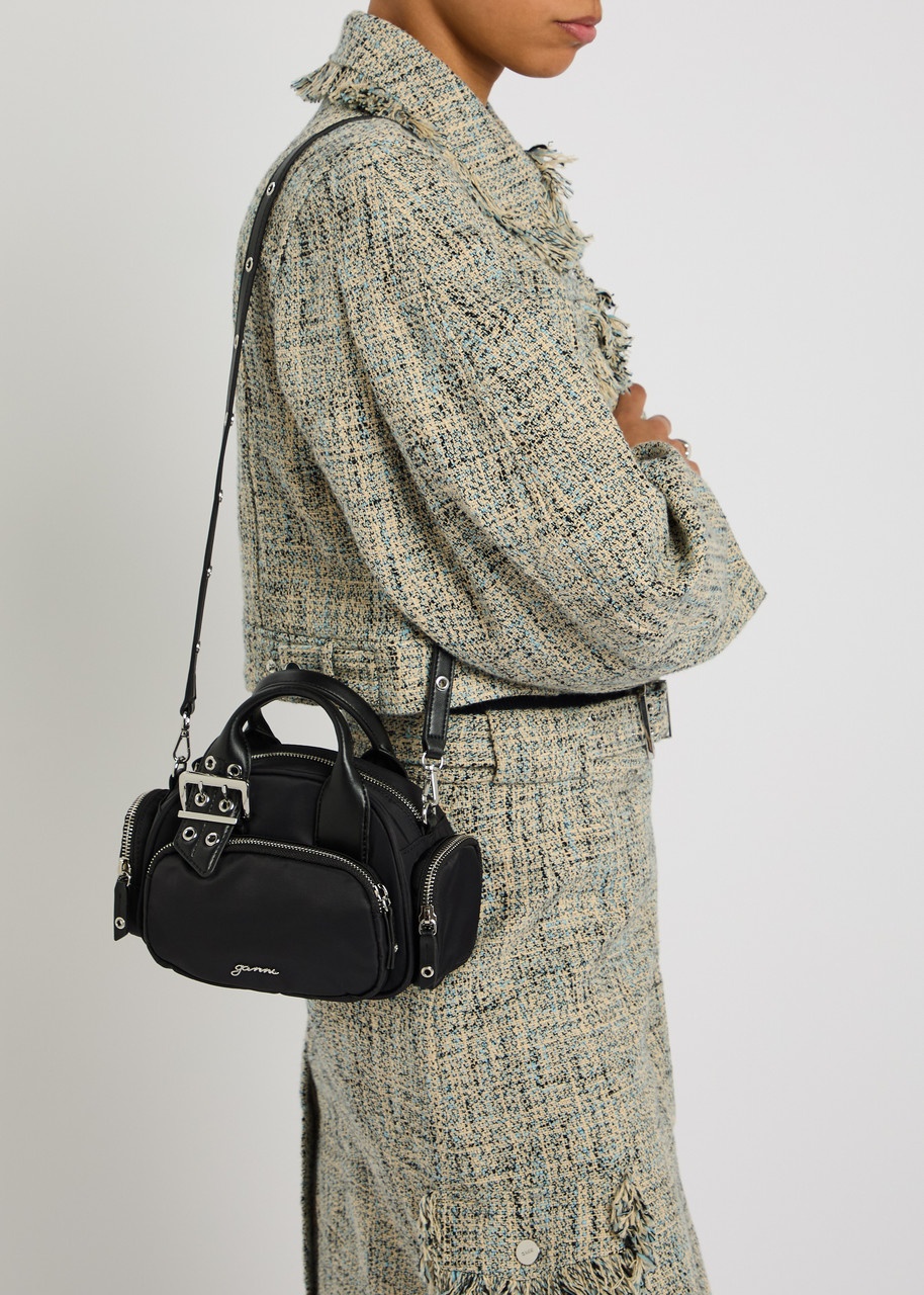 Ganni Polochon Mini Nylon top Handle bag - 6