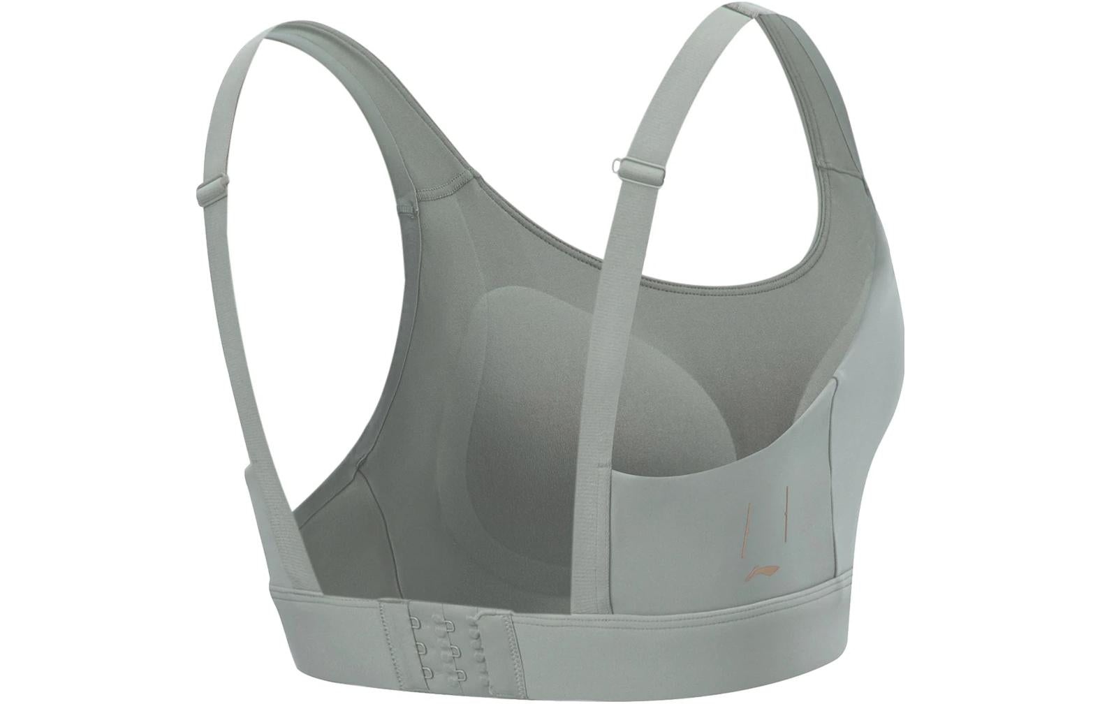 (WMNS) Li-Ning Yoga Sports Bra (Medium Impact) 'Grey' AUBT040-3 - 2