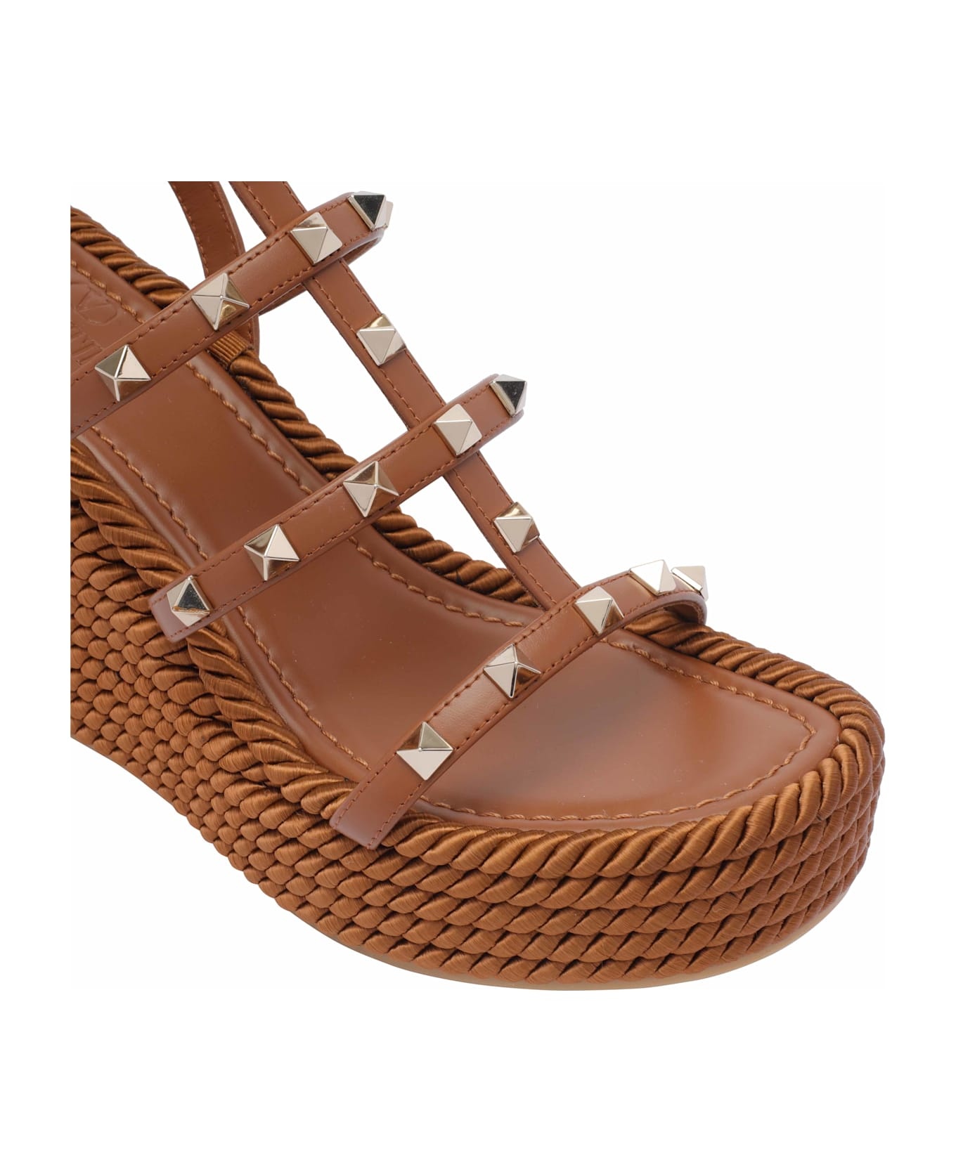 Rockstud Wedged Sandals - 4