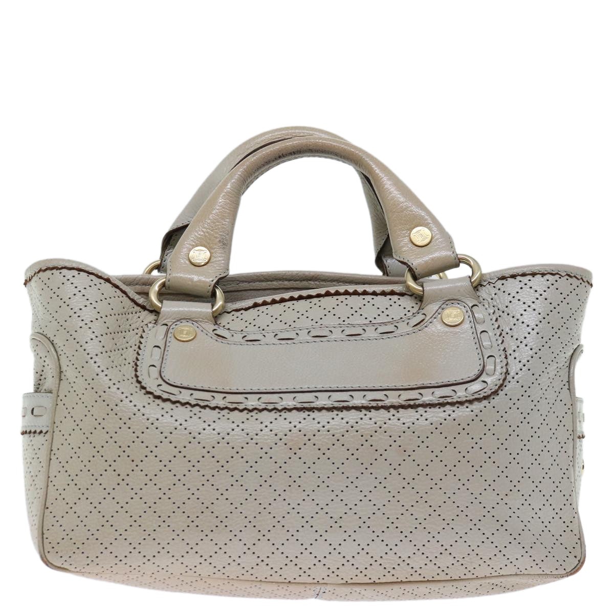 CELINE Hand Bag Leather Gray - 2