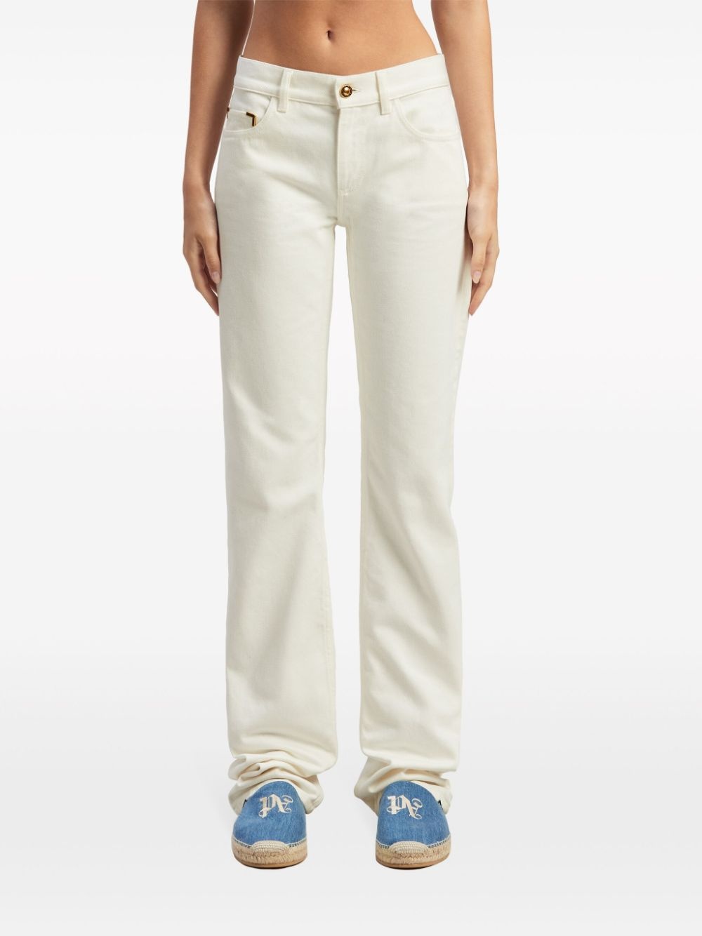 monogram straight-leg jeans - 3