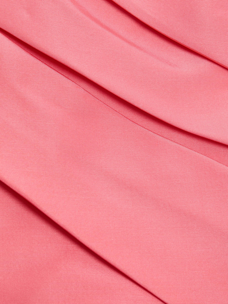 Women's Asymmetric Draped Strapless Column Gown - Plumeria 7