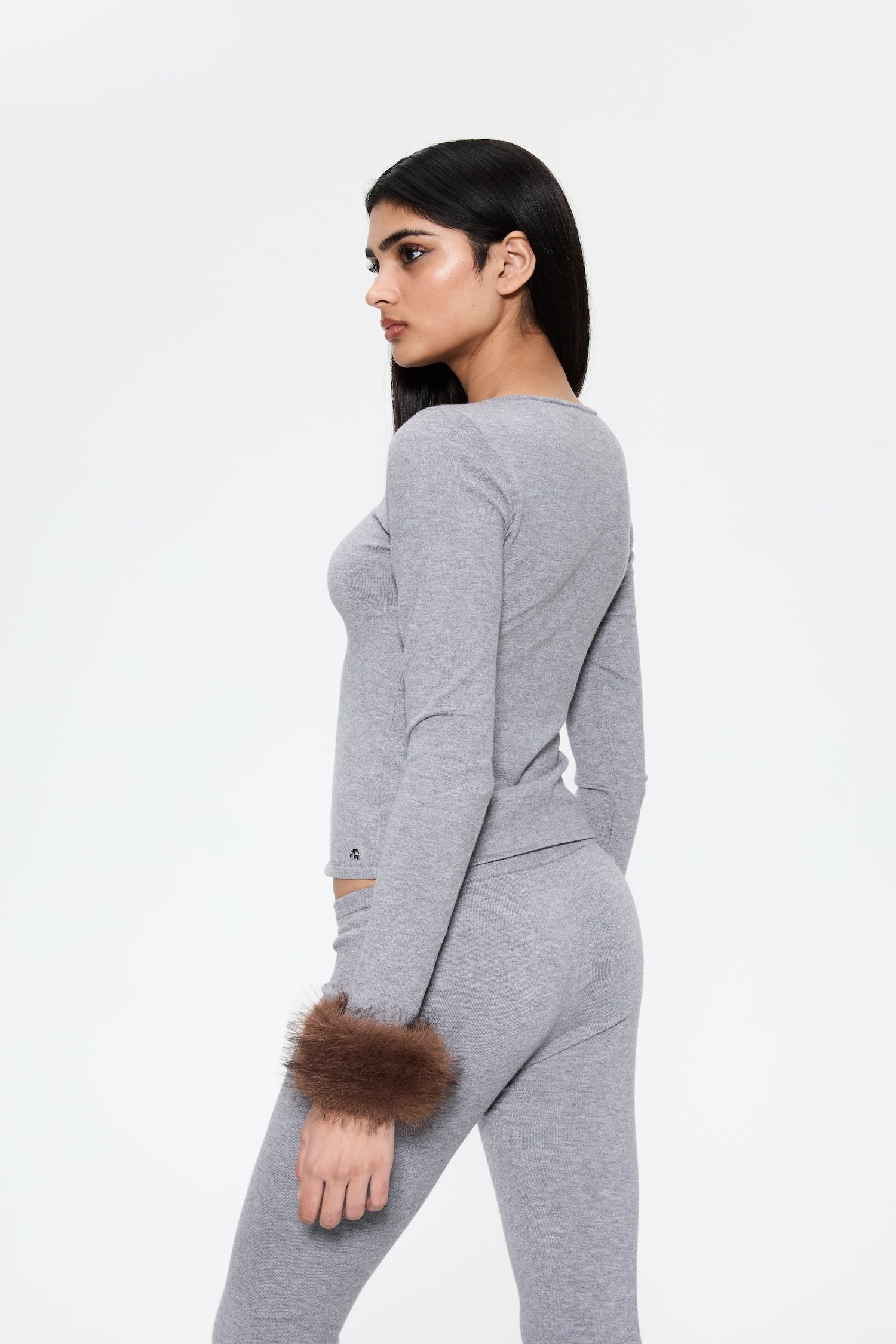AMELIA TOP - HEATHER GREY - 3