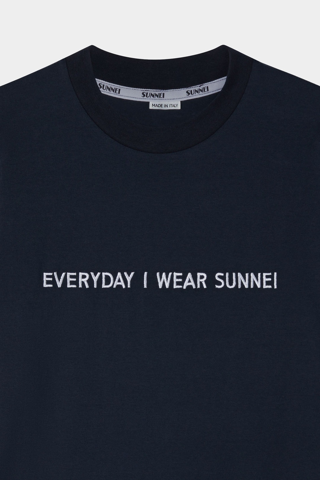 BLUE T-SHIRT WITH EVERYDAY I WEAR SUNNEI EMBROIDERY - 3