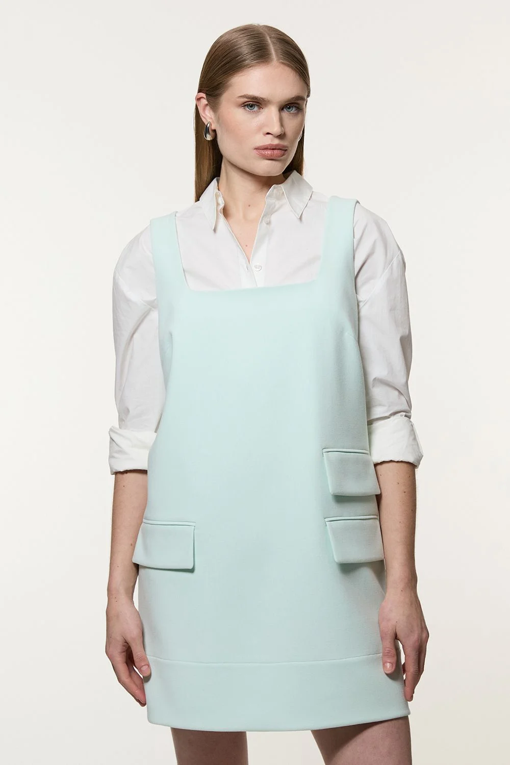 Compact Stretch Essential Tailored Pocket Mini Dress - 1