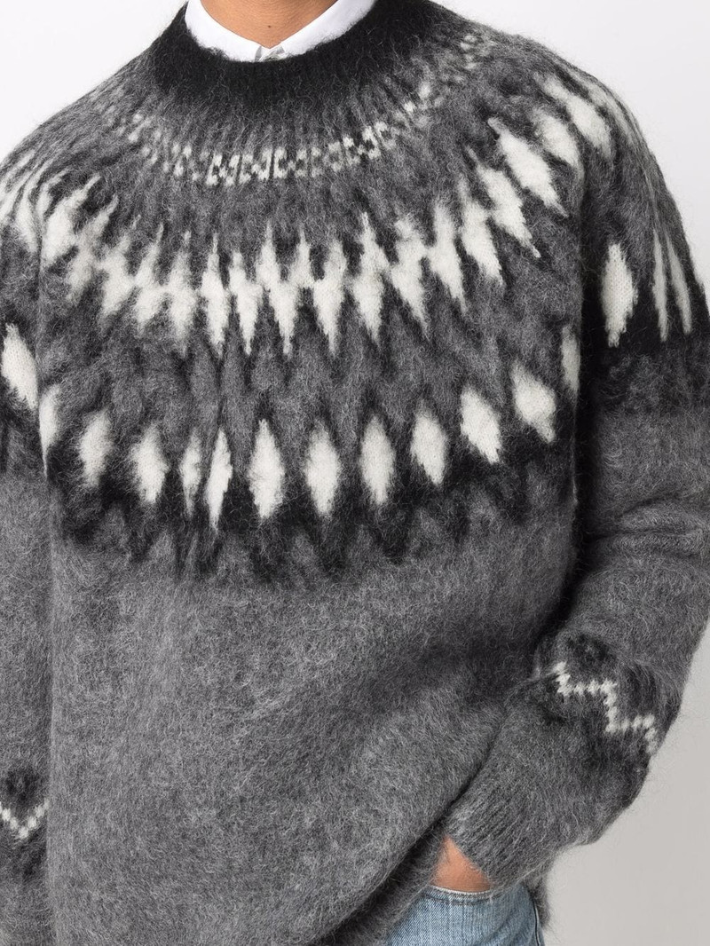 geometric-print knitted jumper 5