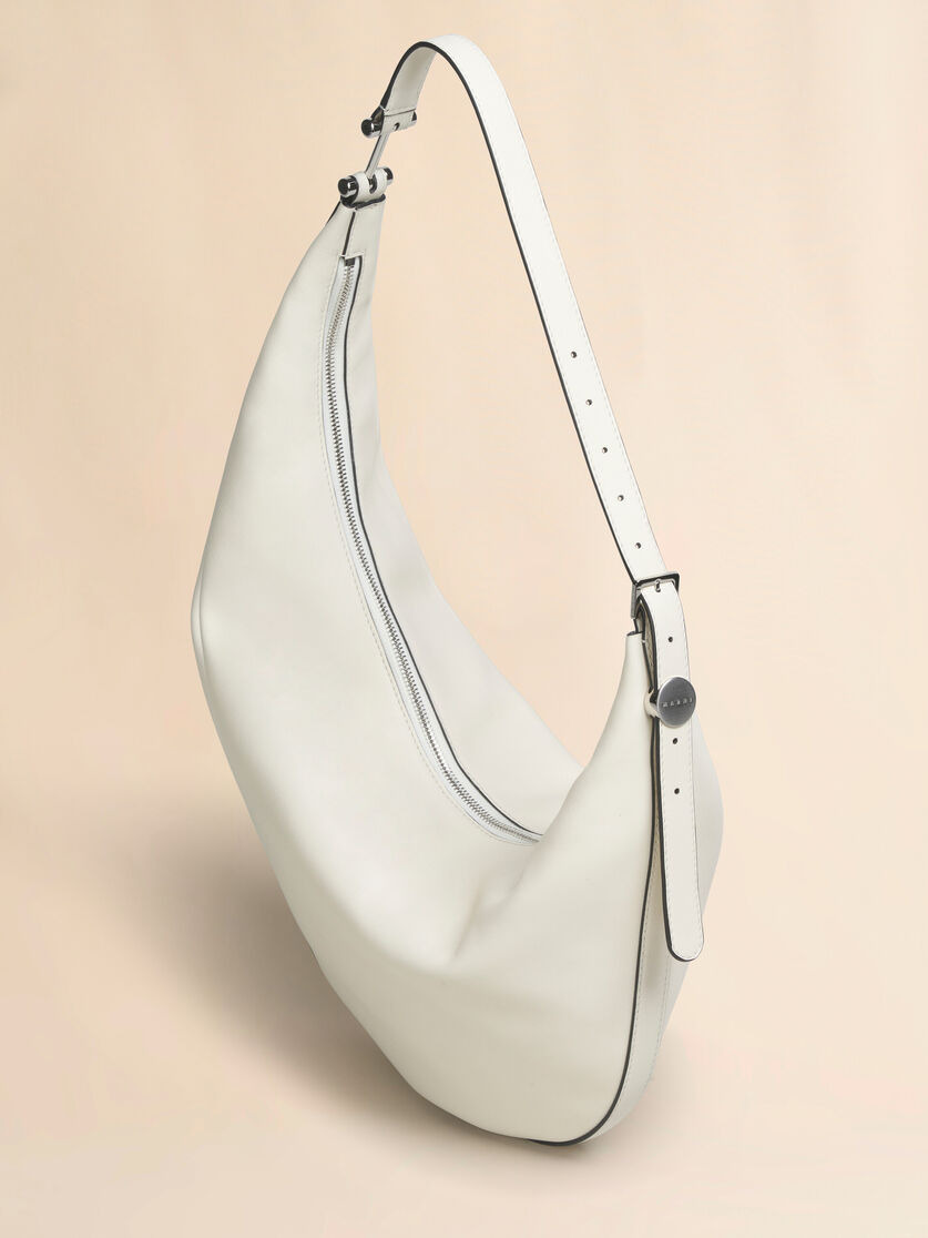 CREAM LEATHER DOT SMALL HOBO BAG - 5