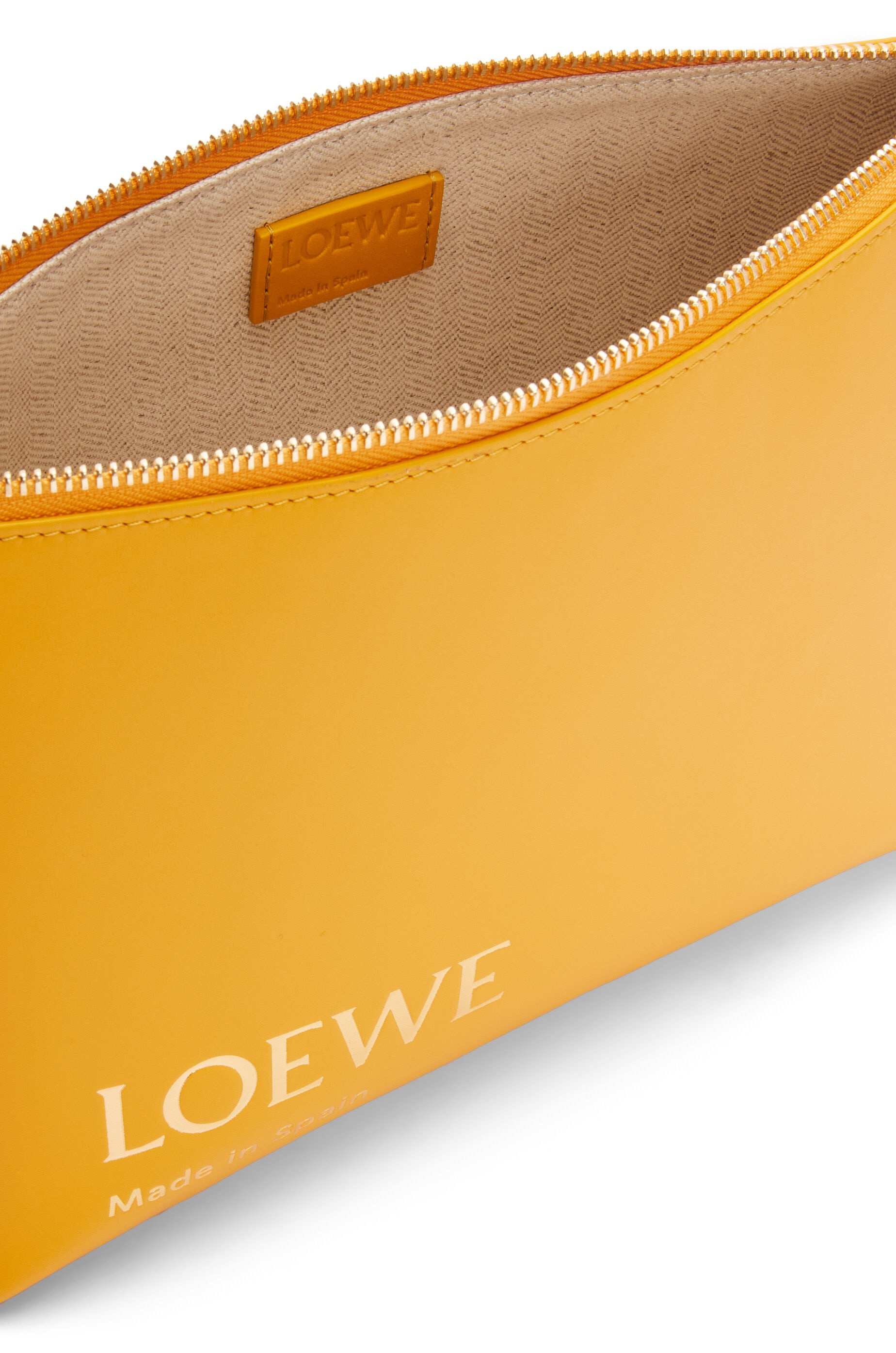 Embossed LOEWE T Pouch in shiny nappa calfskin - 4