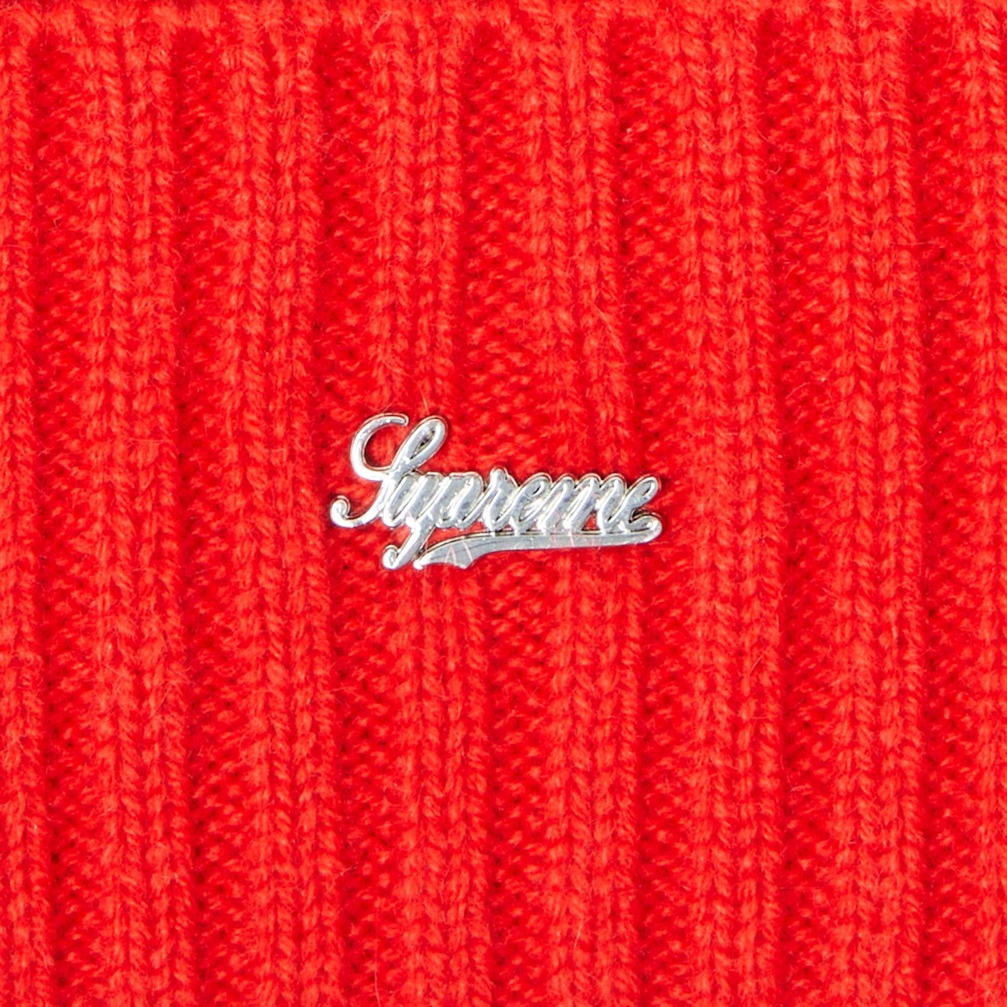 Supreme Stripe Cashmere Beanie 'Red' - 3