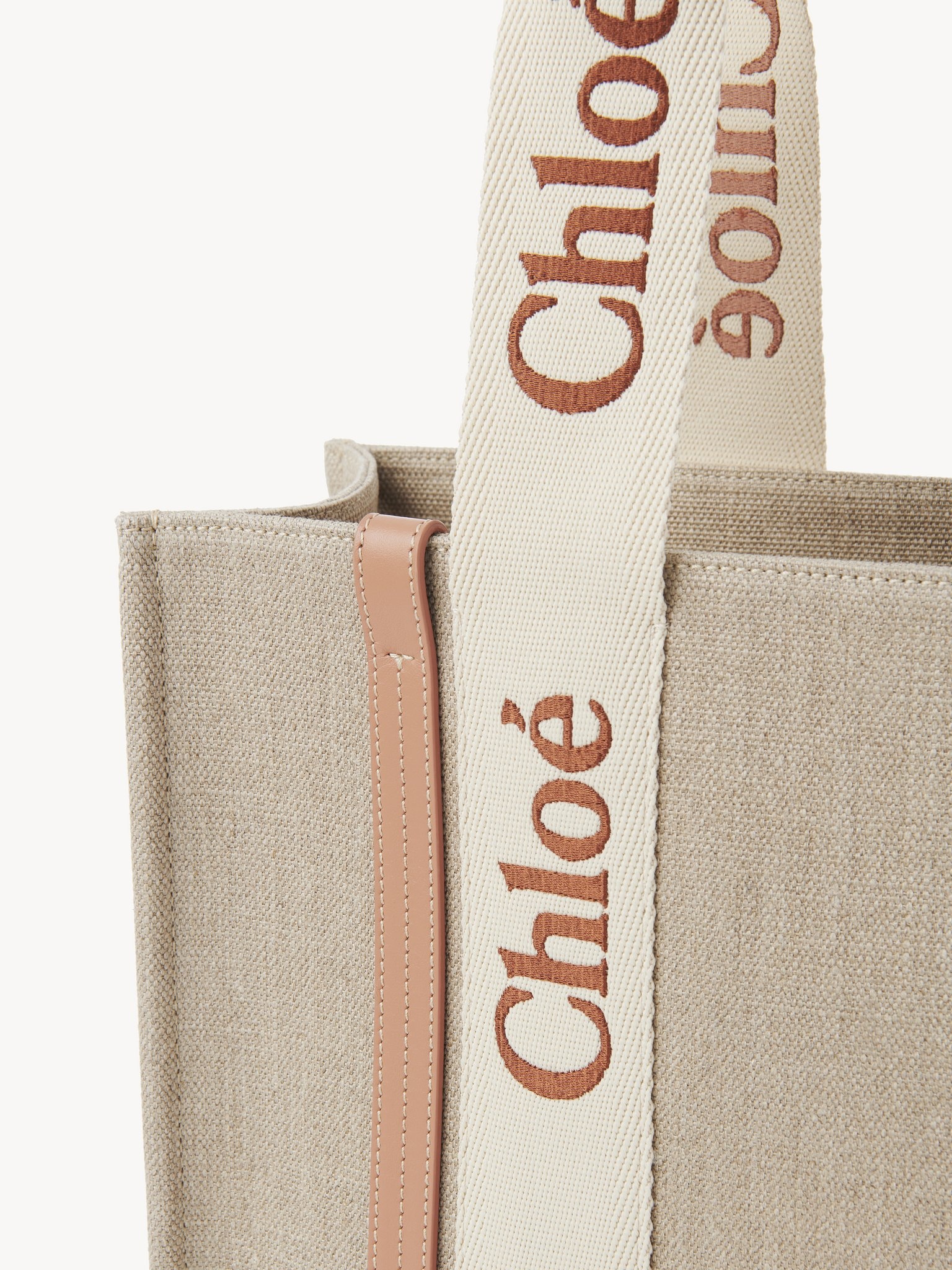 WOODY TOTE BAG IN LINEN - 6