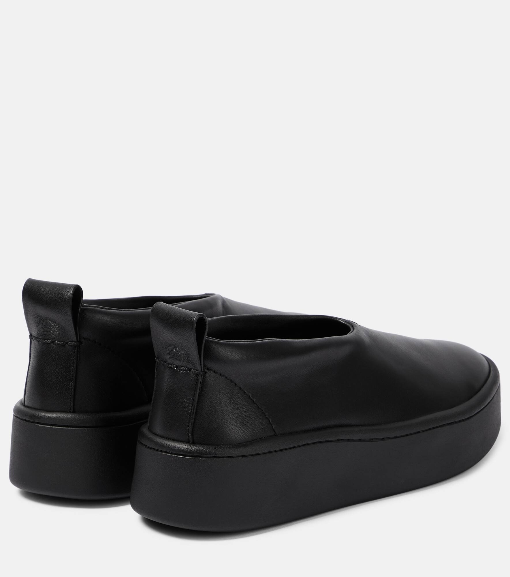 Leather slip-on sneakers - 3