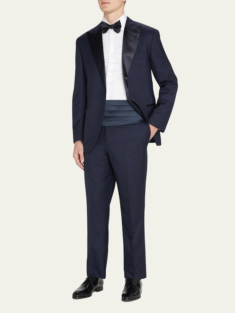 Brunello Cucinelli Men's Solid Peak-Lapel Tuxedo outlook