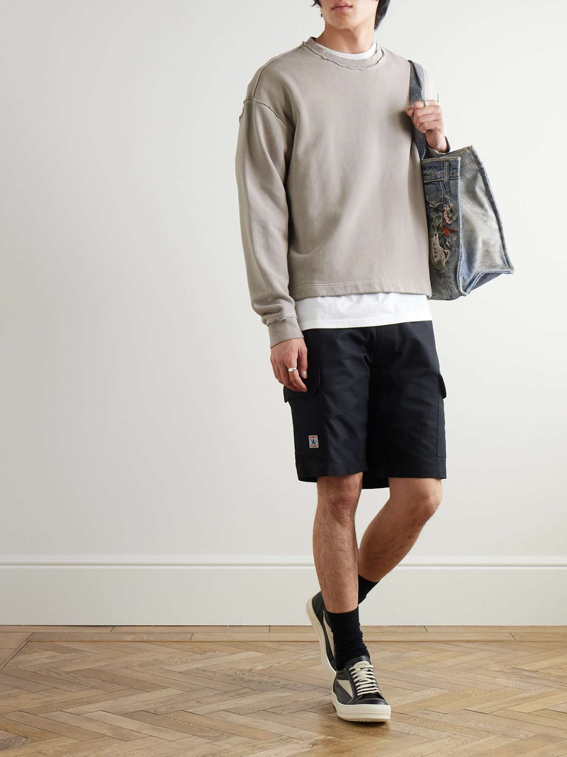 John Elliott Skeptic Distressed Cotton-Jersey Sweatshirt outlook