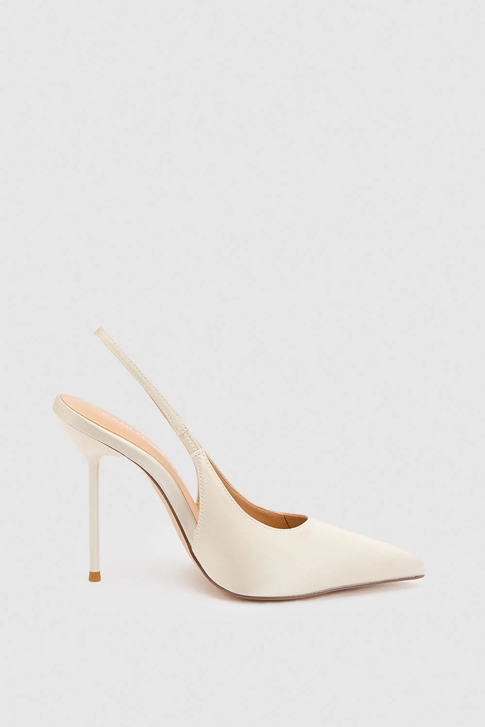 Satin Slingback Heeled Shoe - 1