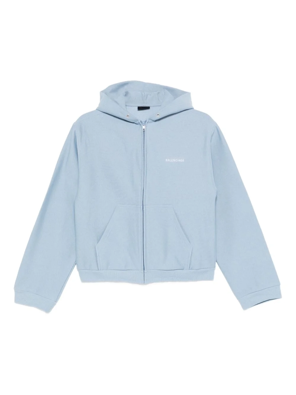 zip cotton hoodie - 1