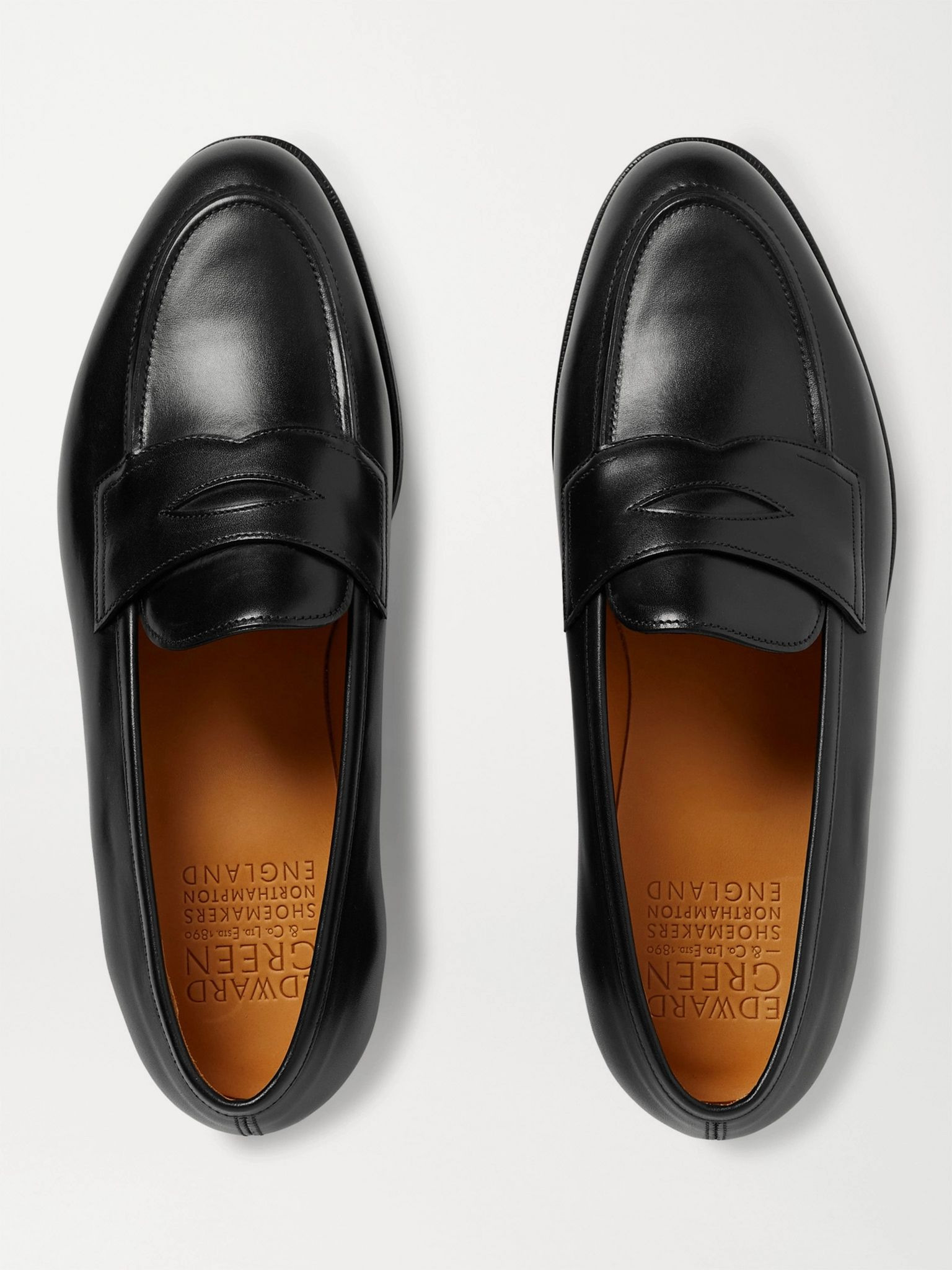 Piccadilly Leather Penny Loafers Black - 7