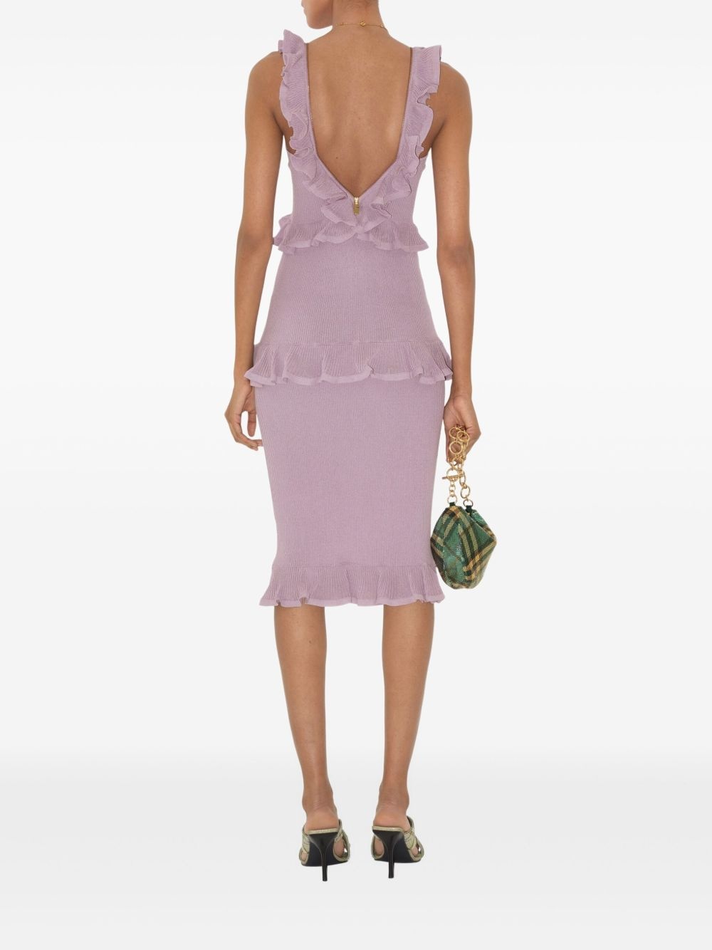 silk-blend dress - 3