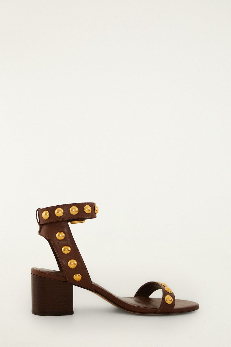 Leather Block Sandal 1