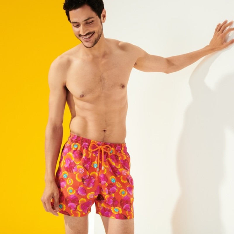 Men Stretch Swim Trunks Mix Of Flowers 3