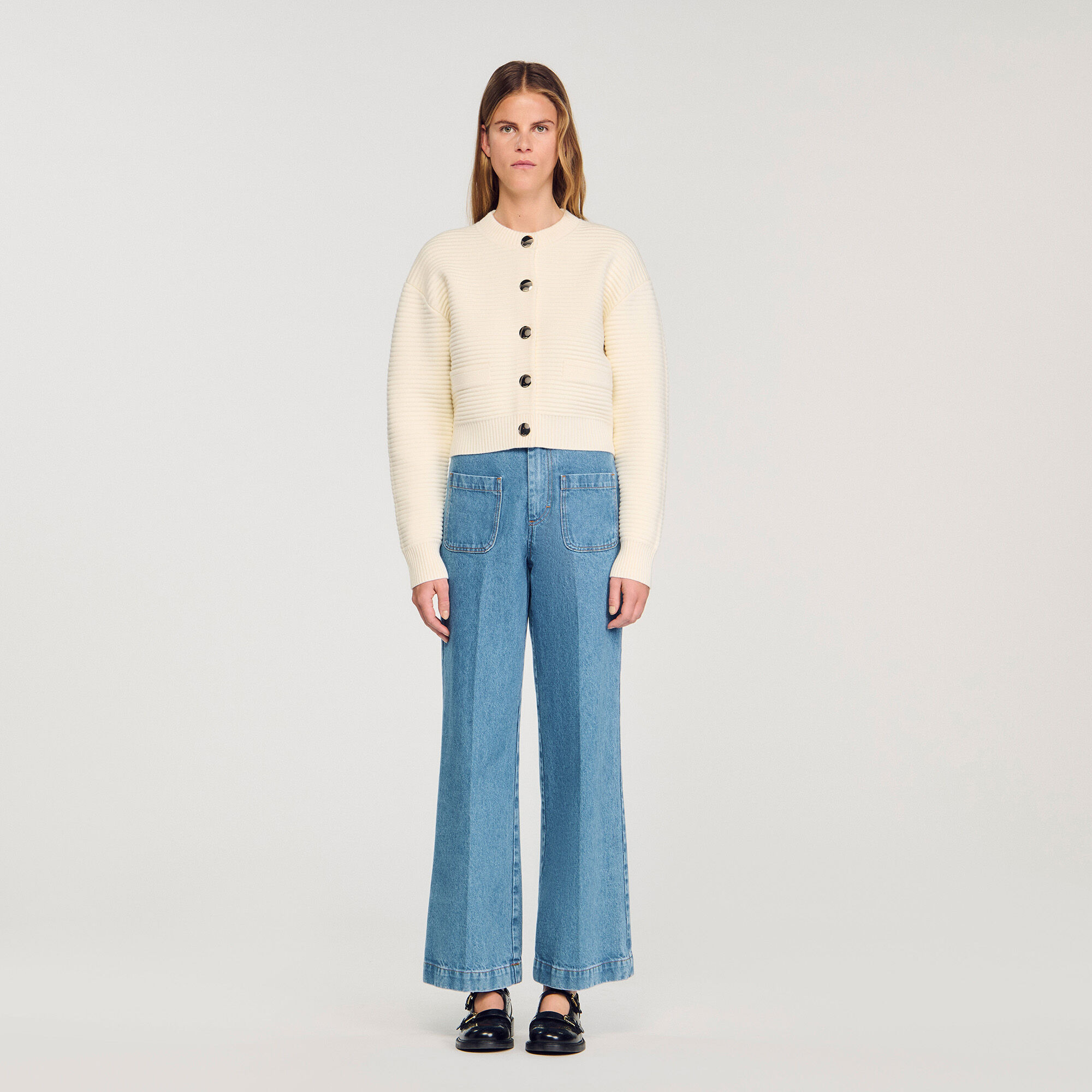 TEXTURED KNIT CARDIGAN - 2