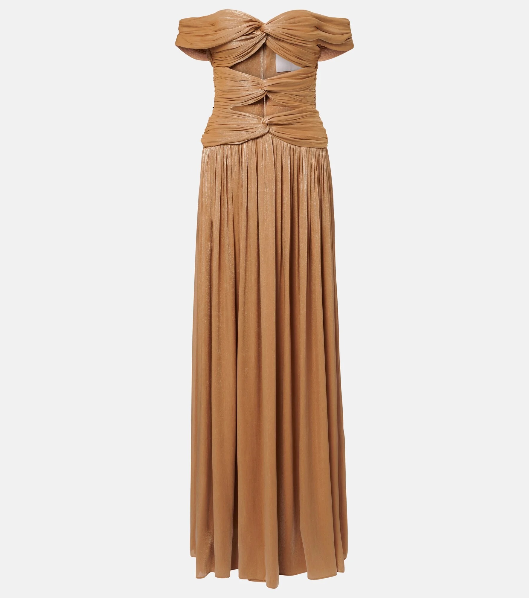 Cutout Lurex georgette gown - 1