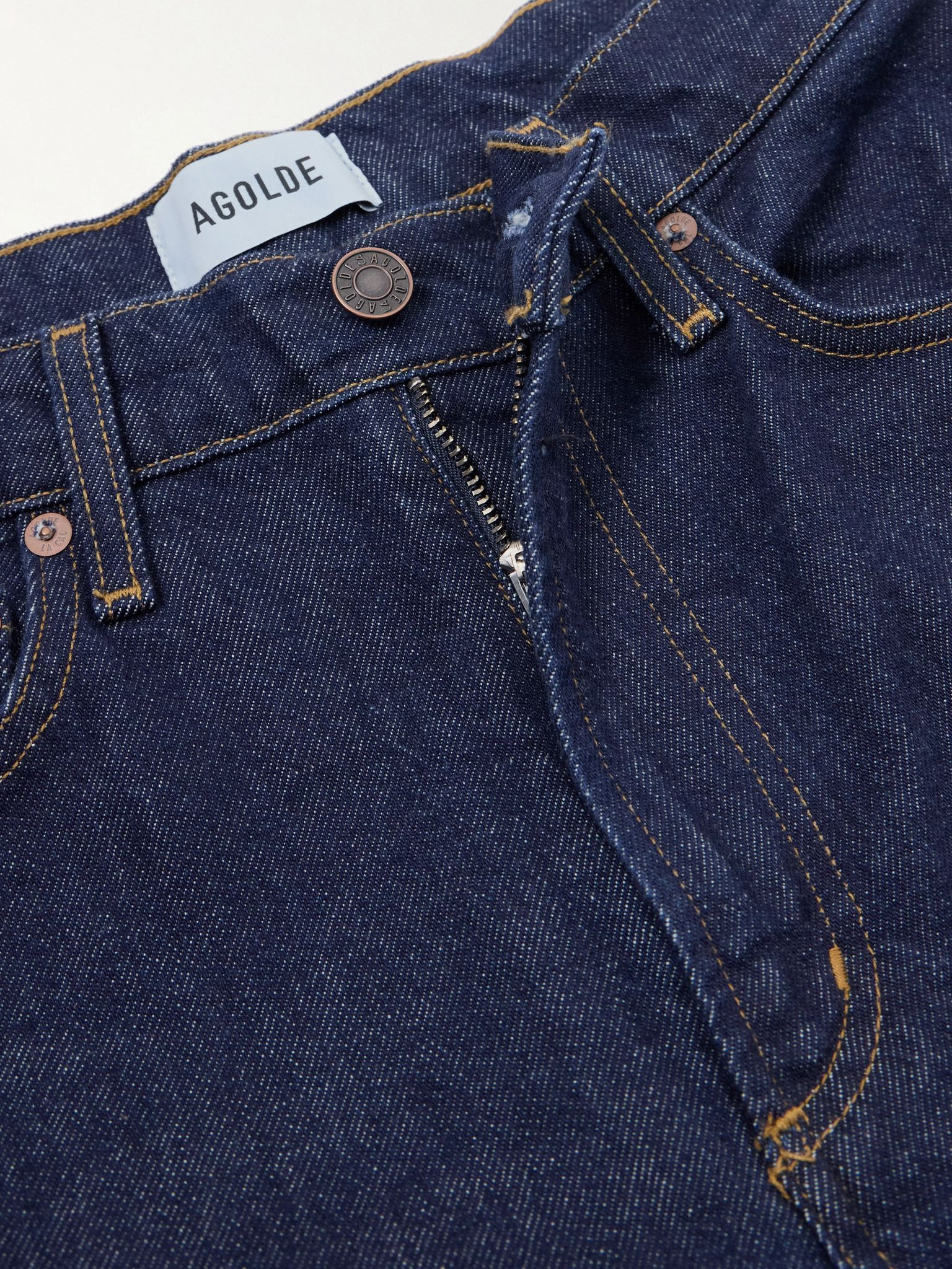 Ren cropped high-rise wide-leg jeans Dark denim - 5