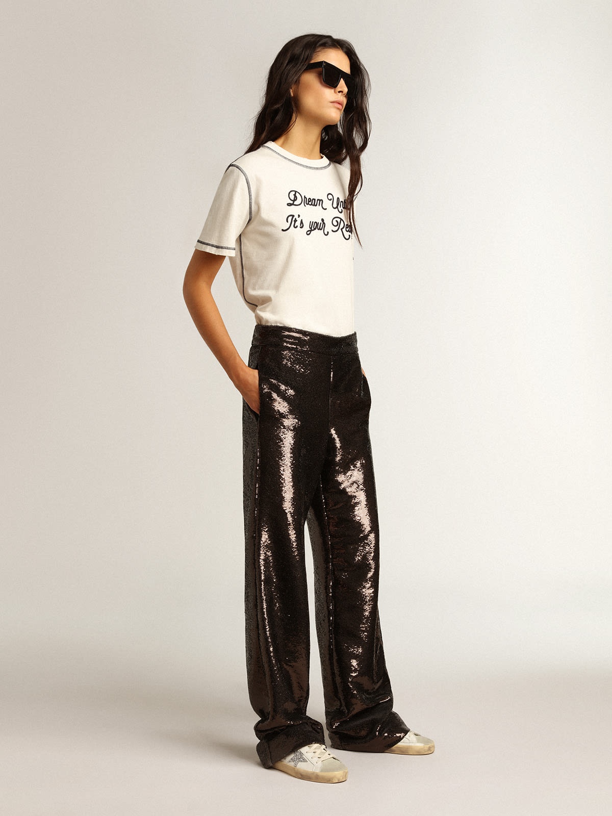Super-Star with silver star and brown glitter heel tab - 3