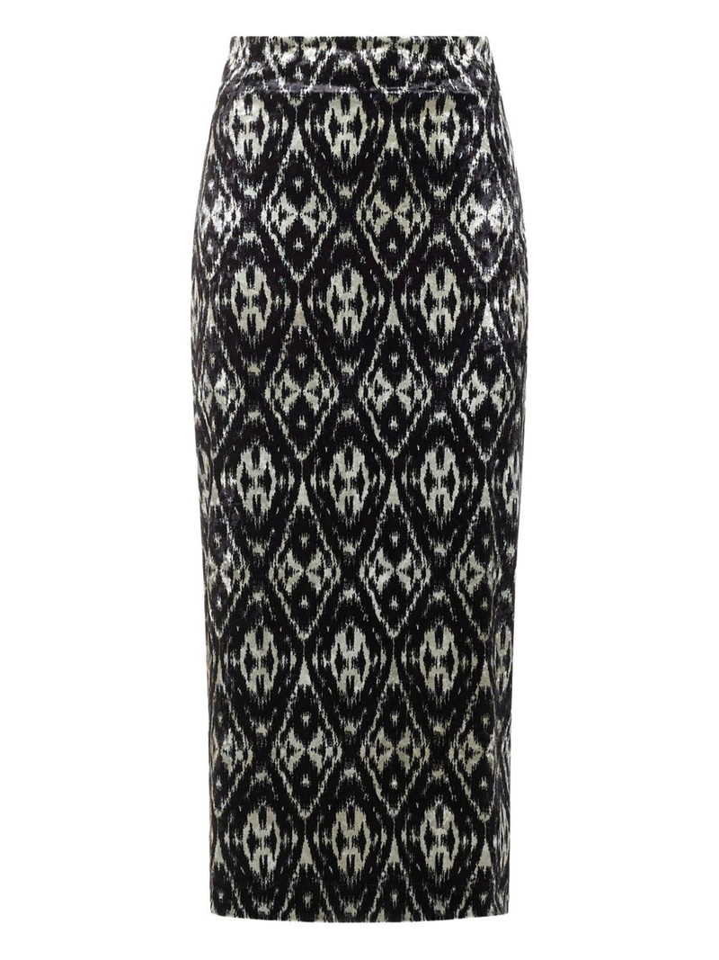 geometric-pattern maxi skirt 1
