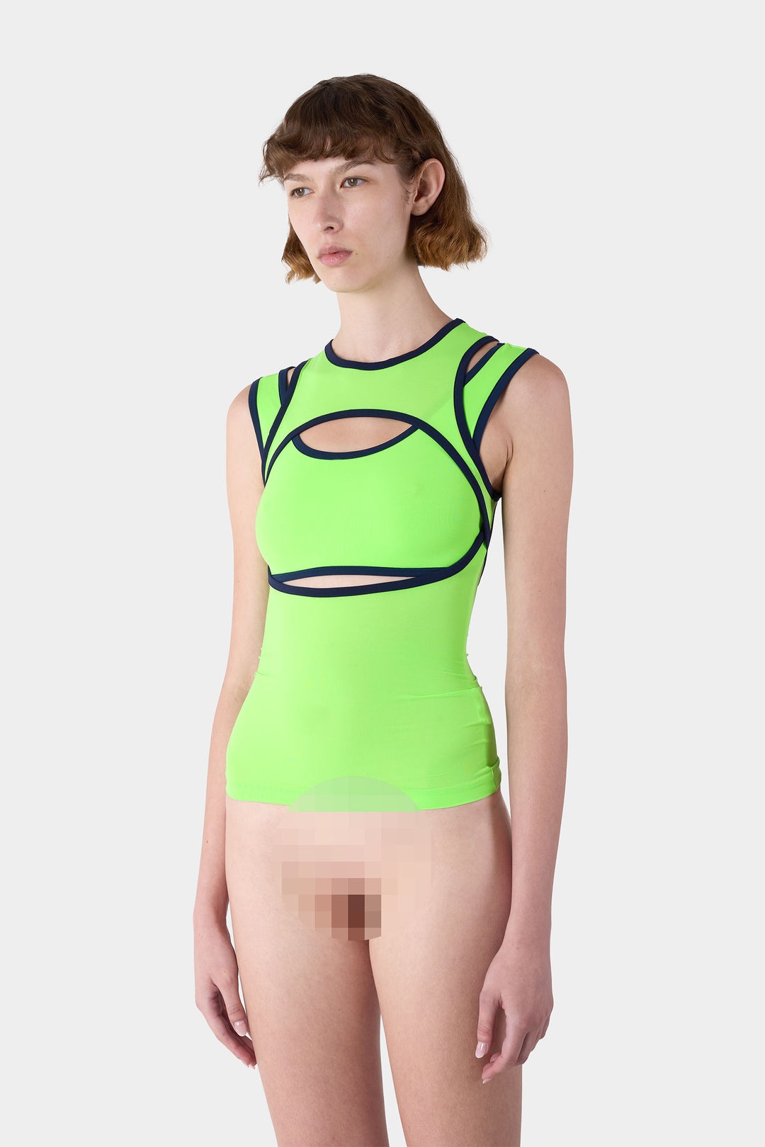 SUPER STRETCH COMBINED TOP / neon green - 3