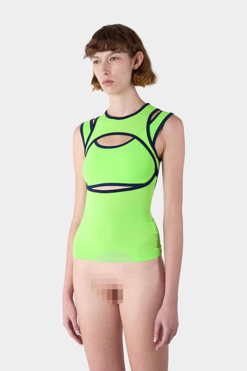 SUPER STRETCH COMBINED TOP / neon green 3