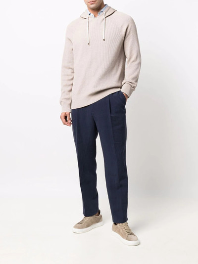 Brunello Cucinelli drawstring cotton track pants outlook