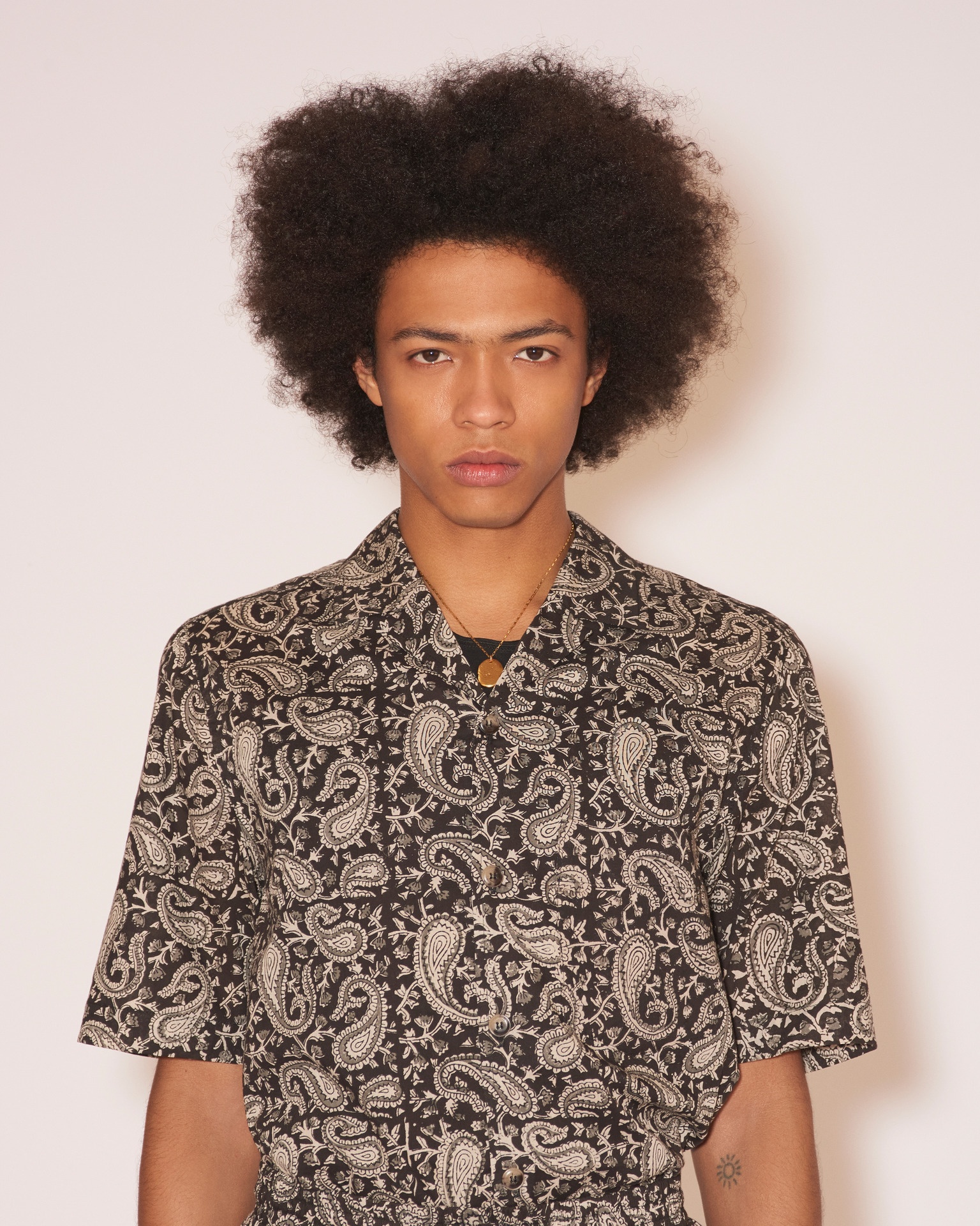 BODIL - Washed cotton shirt - Paisley - 5
