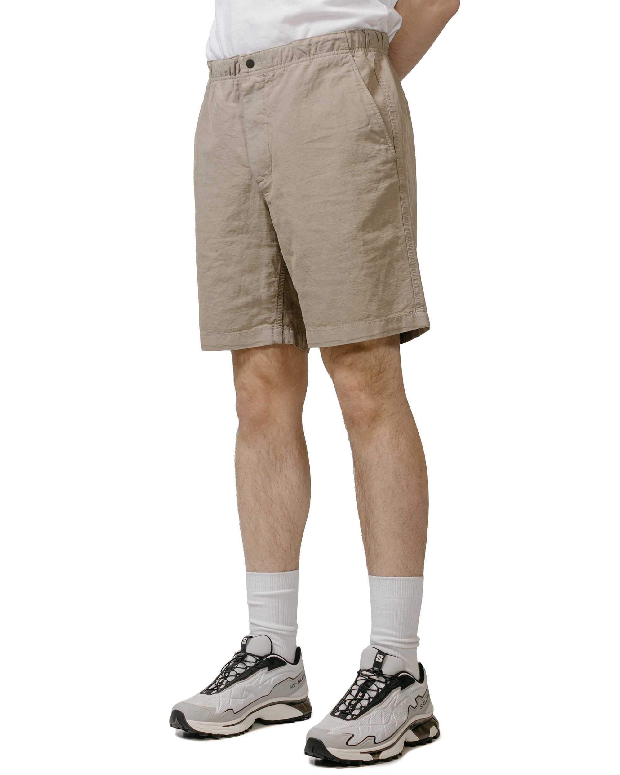 Ezra Relaxed Cotton Linen Short Clay - 2