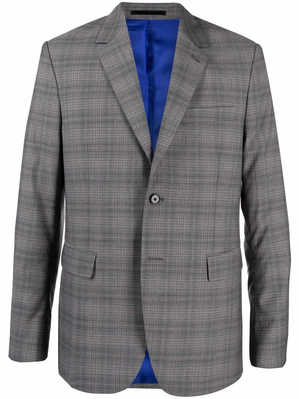 plaid-check print blazer - 1