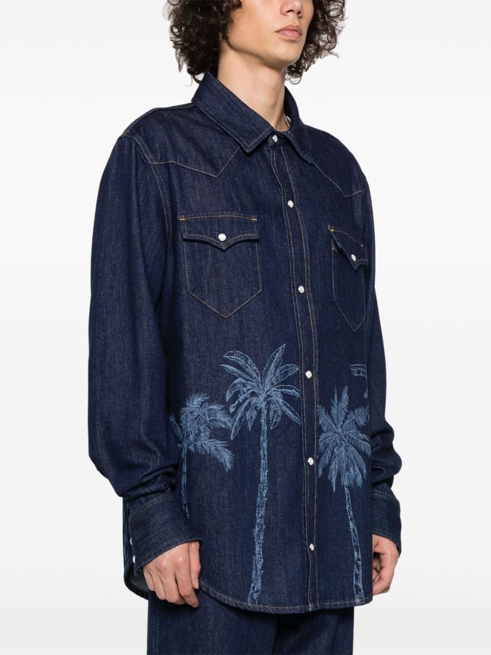 graphic-print cotton shirt - 3