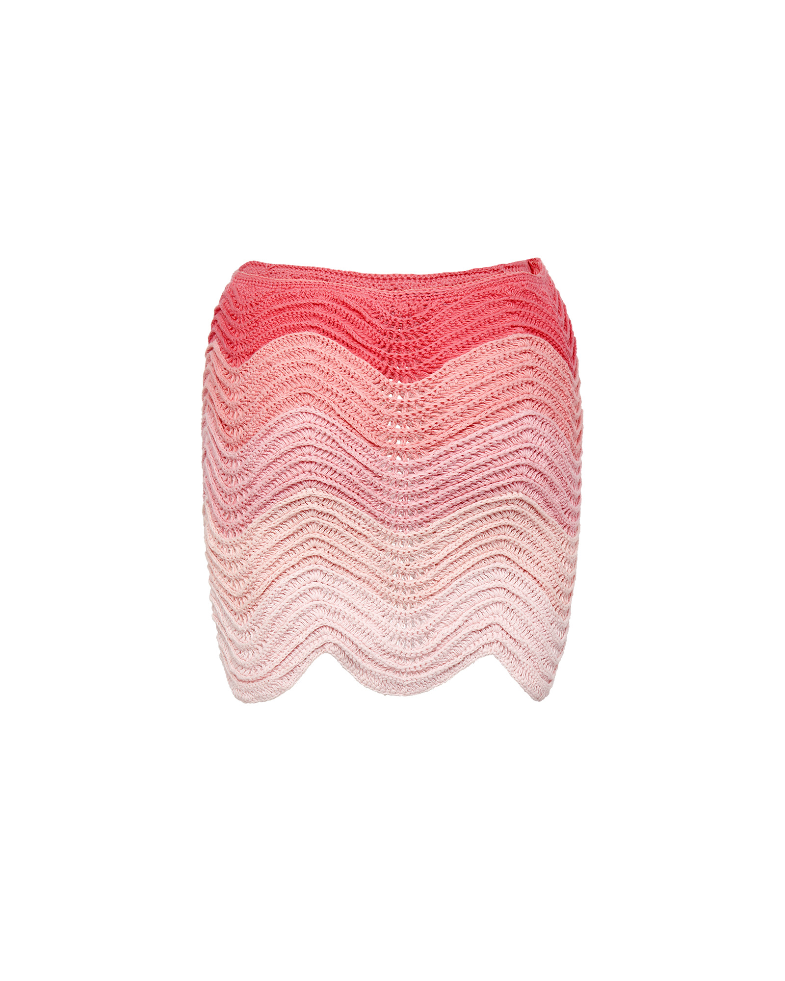 Pink Gradient Crochet Skirt - 2