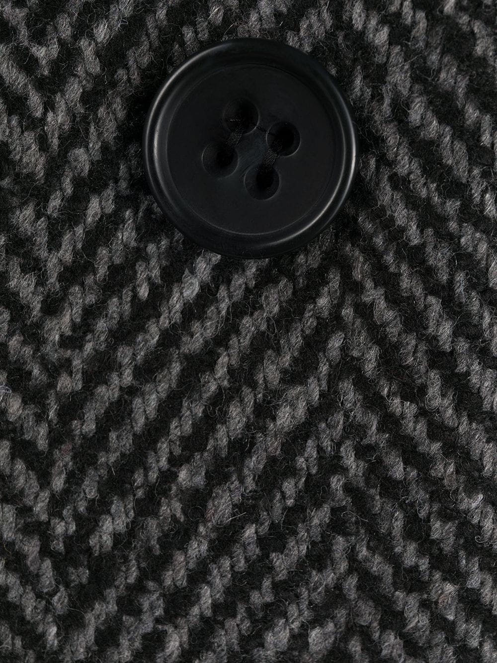 herringbone double-breasted coat - 7