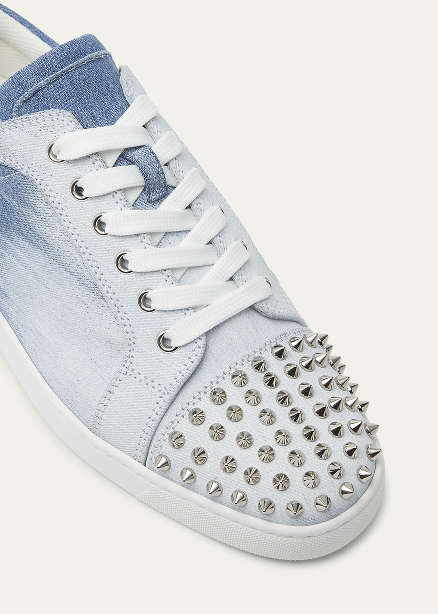 Men's Louis Junior Spikes Denim Low-Top Sneakers - 3