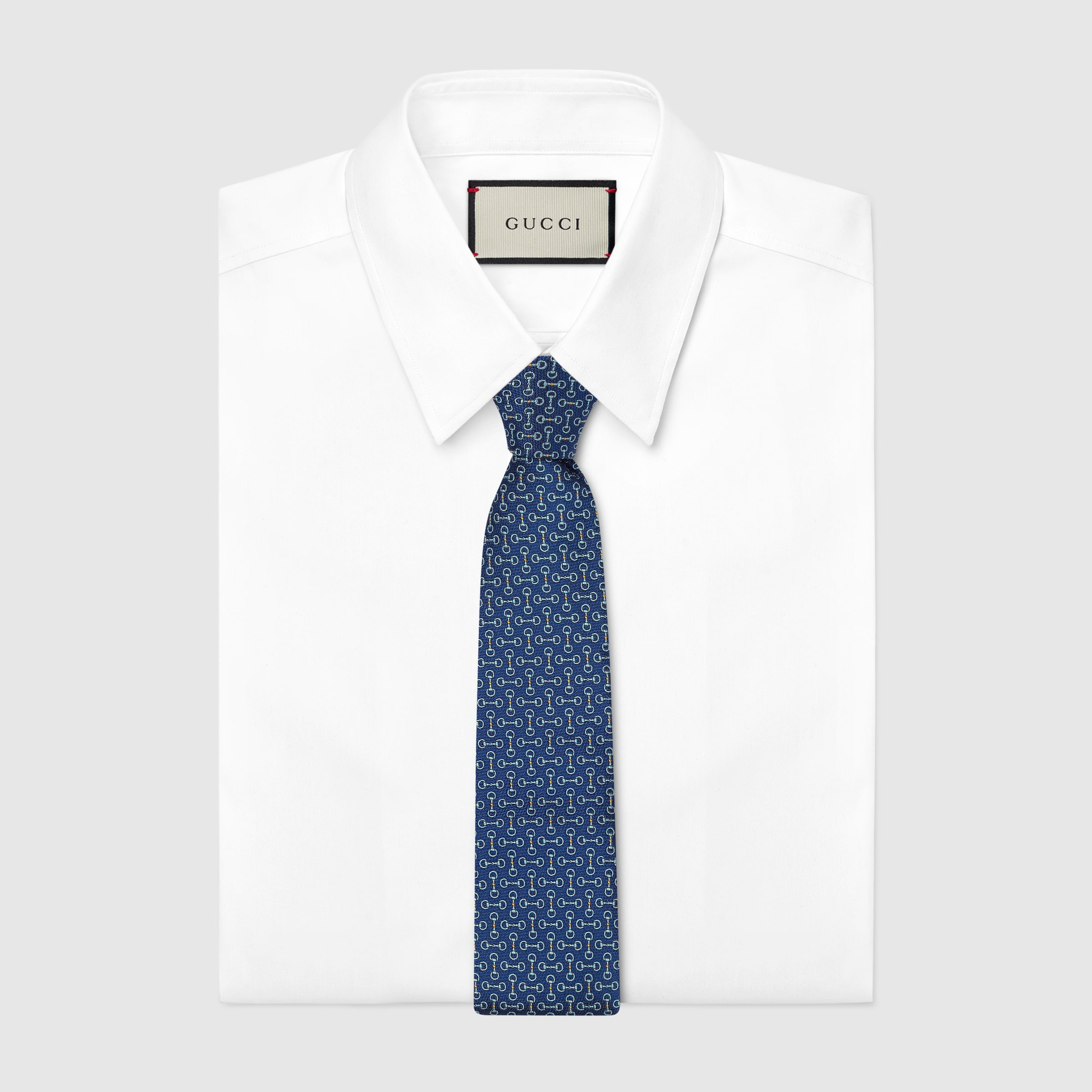 Horsebit silk jacquard tie - 2