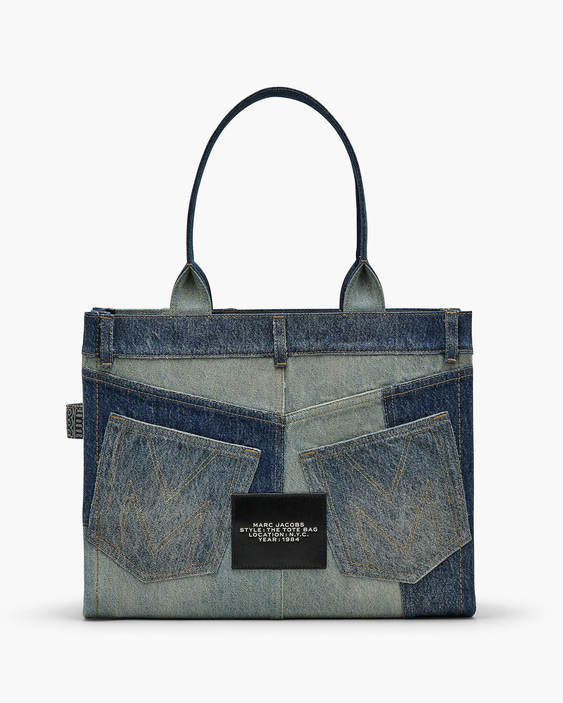 THE DECONSTRUCTED DENIM LARGE TOTE BAG - 3
